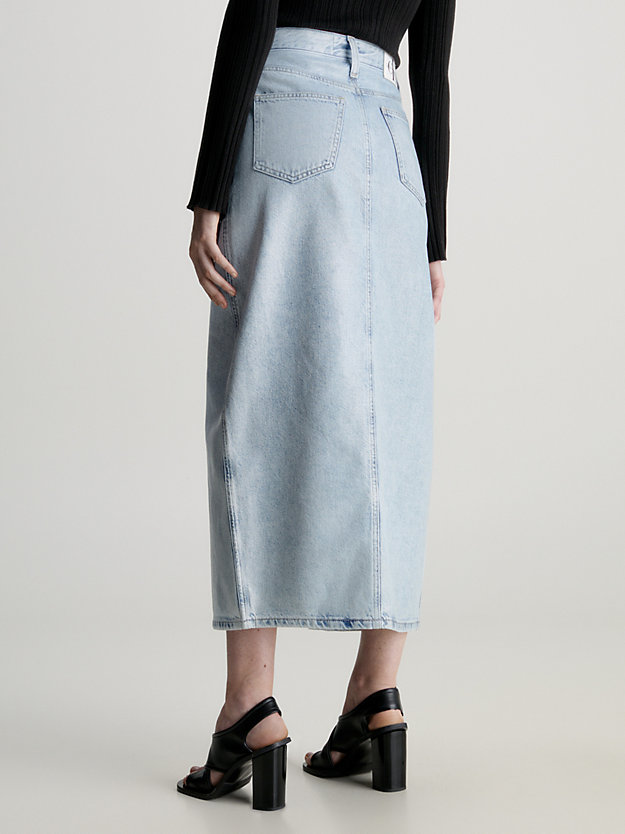 denim light coated denim maxi skirt for women calvin klein jeans