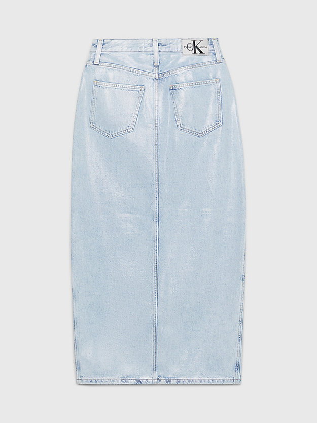 denim light gecoate denim maxirok voor dames - calvin klein jeans