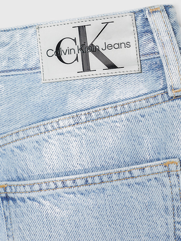 denim maxirock aus beschichtetem denim für damen - calvin klein jeans