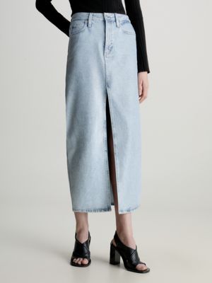 Calvin klein denim outlet midi skirt