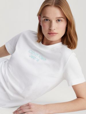 CALVIN KLEIN Women's Logo Slip White 000QF7222E100, 60% OFF