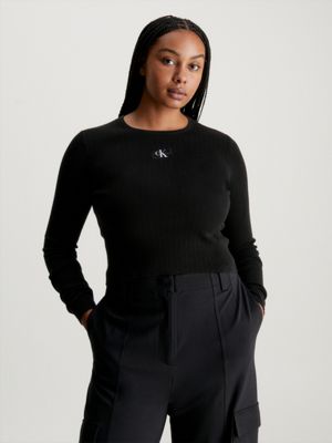 Women's black shop calvin klein jumper