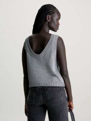 Metallic knit outlet crop top