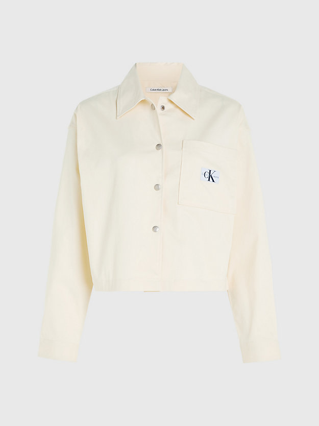 vanilla swobodna kurtka koszulowa z bawełny dla kobiety - calvin klein jeans