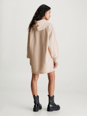 Beige hot sale hoodie dress