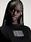 ck black cropped long sleeve logo t-shirt for women calvin klein jeans
