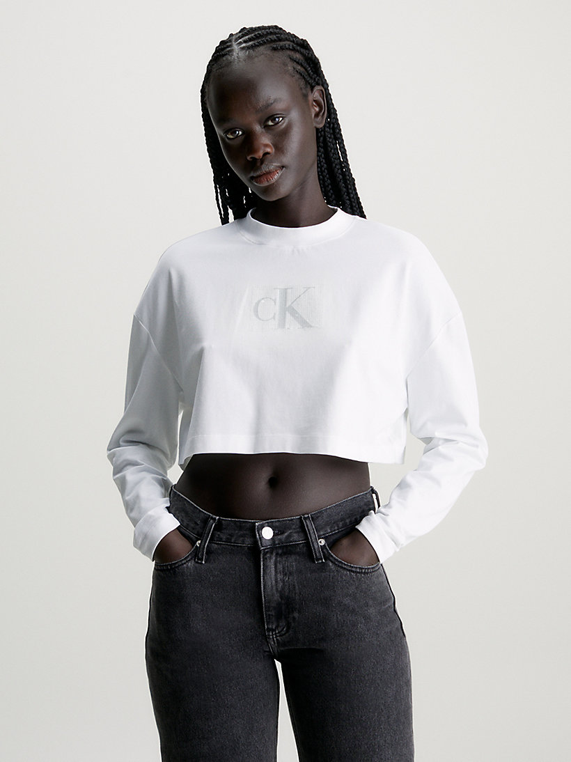 Cropped Langarmshirt mit Logo Calvin Klein® | J20J223252YAF