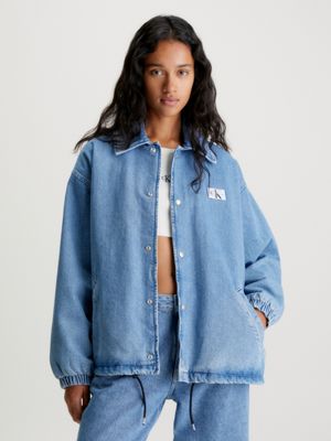 Calvin klein oversized denim hot sale jacket