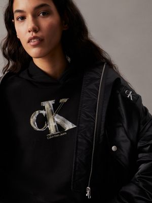 Cropped Monogram Hoodie Calvin Klein®