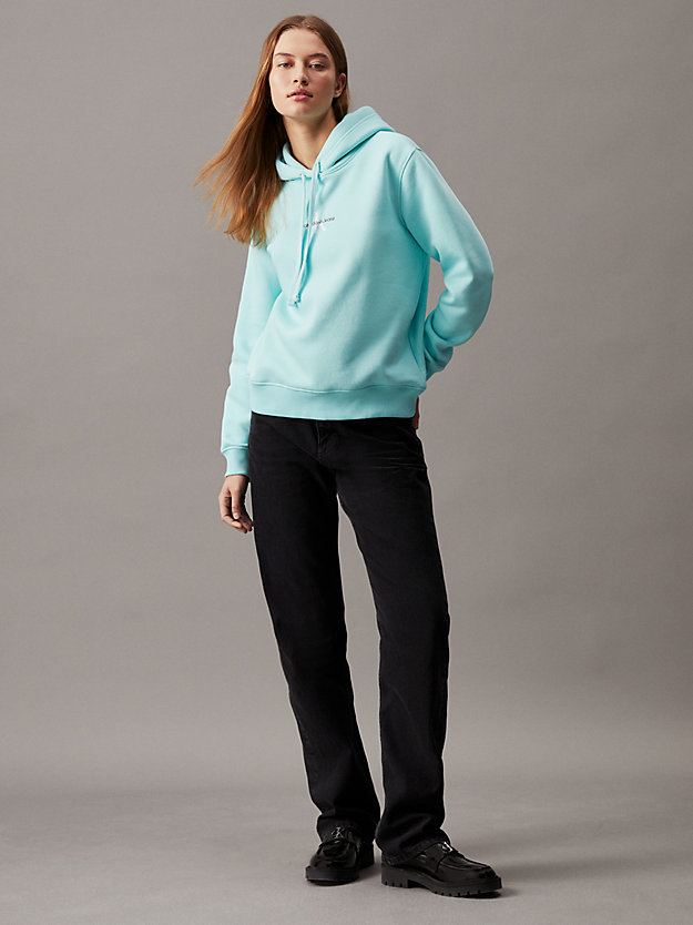 blue tint monogramm-hoodie für damen - calvin klein jeans