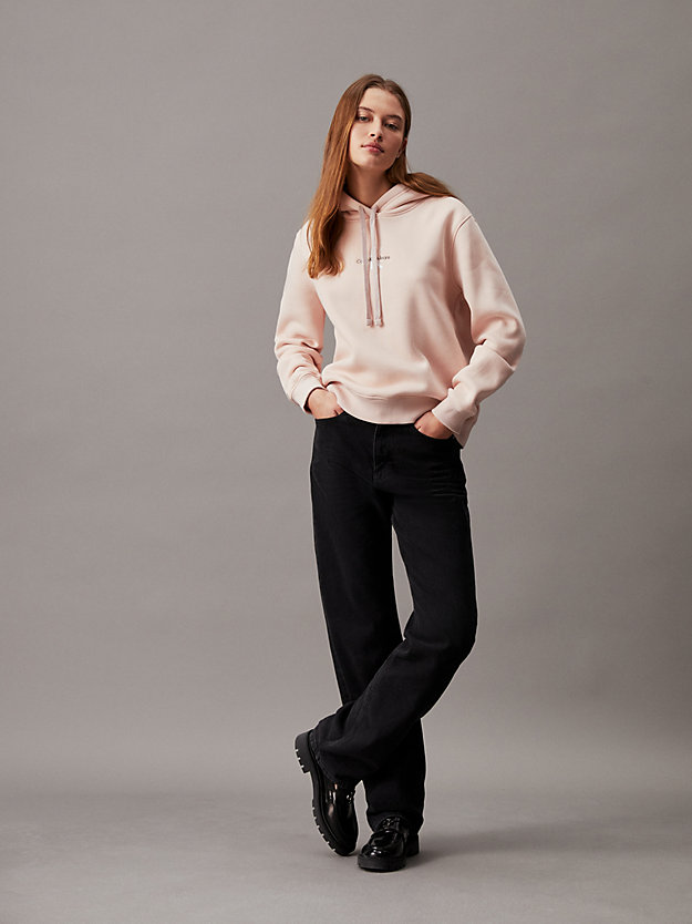 sepia rose monogramm-hoodie für damen - calvin klein jeans