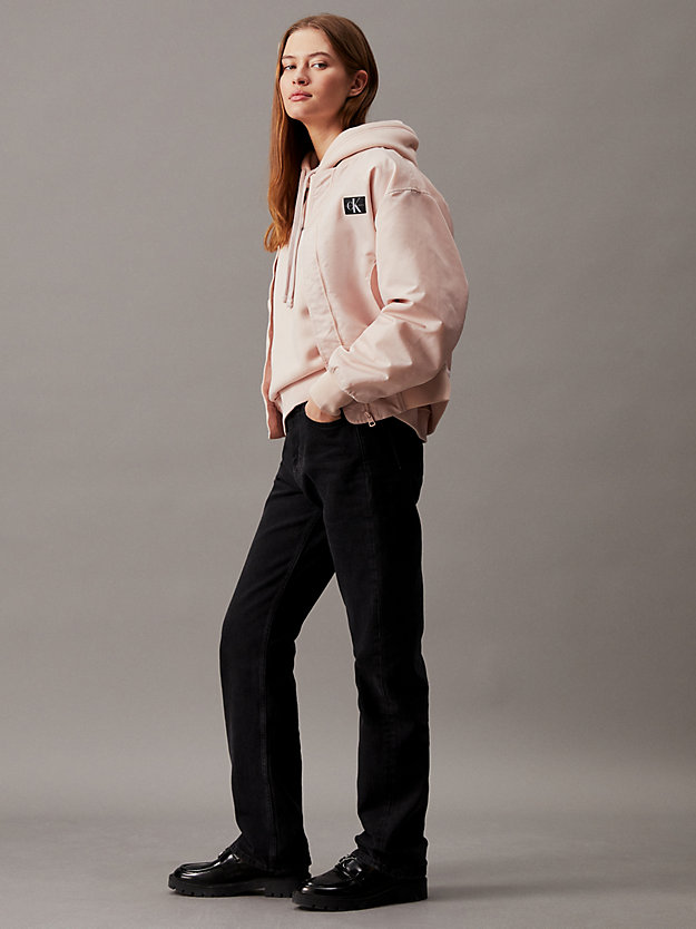 sepia rose monogramm-hoodie für damen - calvin klein jeans