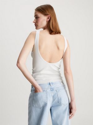 Slim Knit Open Back Tank Top