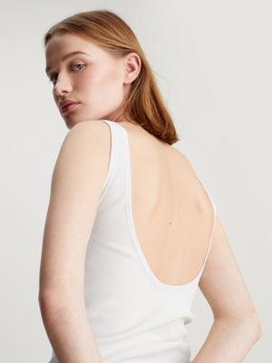 Slim Knit Open Back Tank Top Calvin Klein®