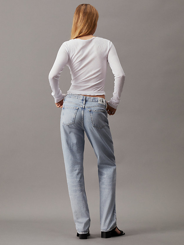 denim light low rise straight jeans für damen - calvin klein jeans