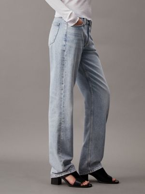 Calvin Klein Jeans LOW RISE STRAIGHT - Straight leg jeans - denim