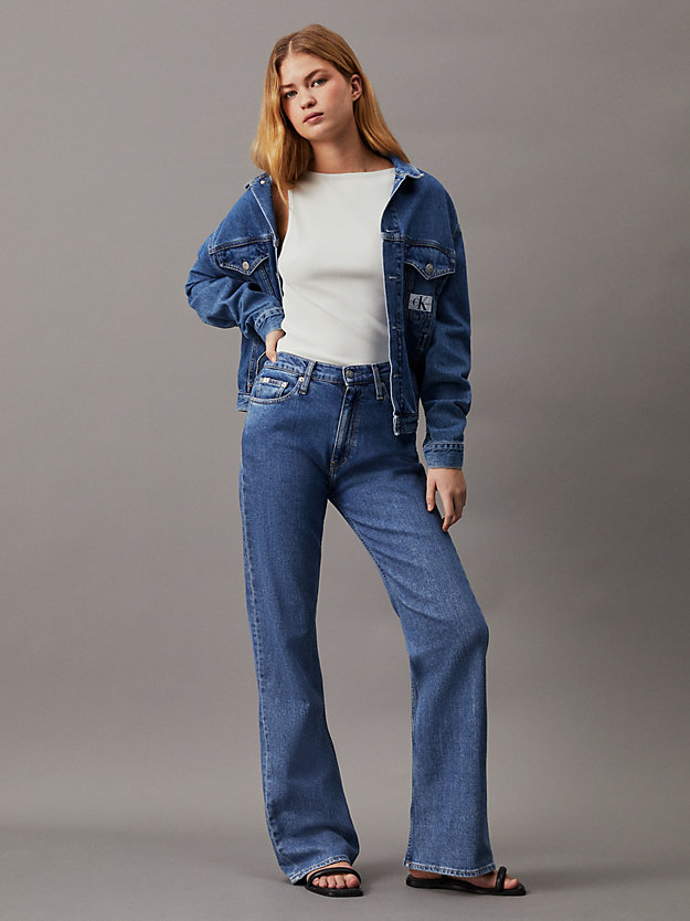 jeans bootcut originali denim medium da donne calvin klein jeans