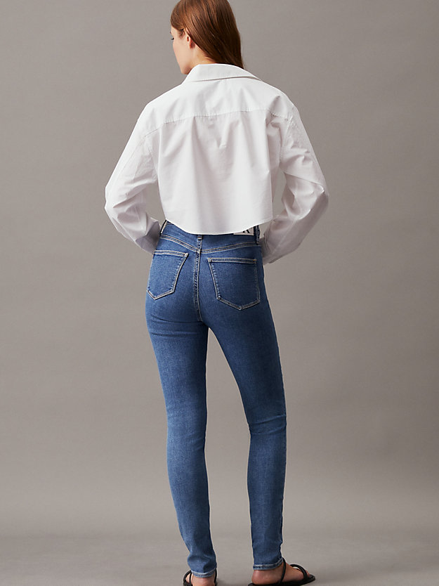 denim medium high rise skinny jeans voor dames - calvin klein jeans