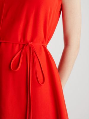 Soft Twill Tie Waist Dress Calvin Klein®