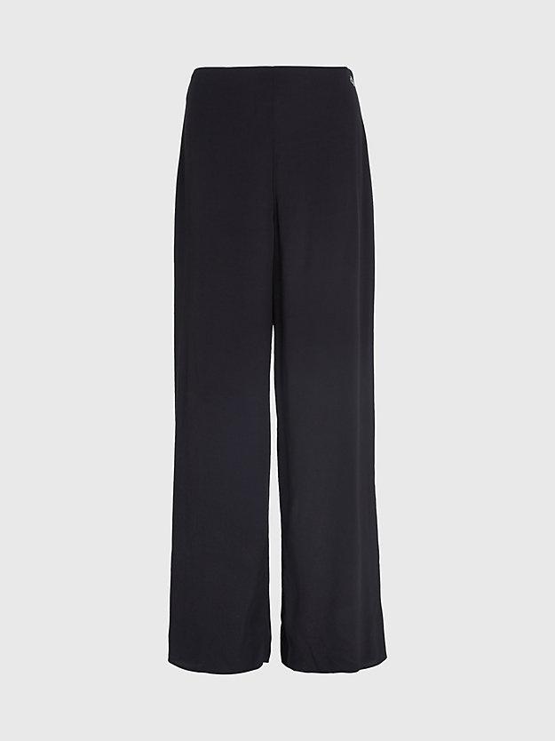 pantalon ample en mousseline ck black pour femmes calvin klein jeans