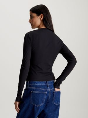 T-shirt Femme LAT Décontracté Coupe Hi-lo (plus Long Derrière) - Manches Courtes, 100% Coton, Jusqu'au 2XL