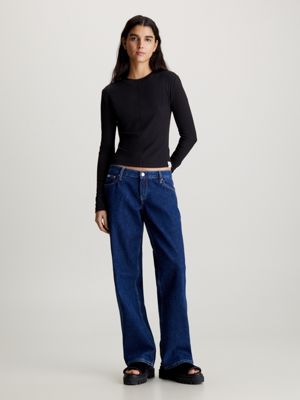 Slim Ribbed Long Sleeve Top Calvin Klein®