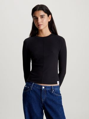 Slim Ribbed Long Sleeve T-shirt Calvin Klein®