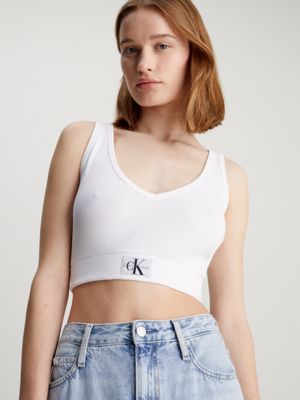 Calvin Klein Jeans BADGE BRALETTE - Top - bright white/white