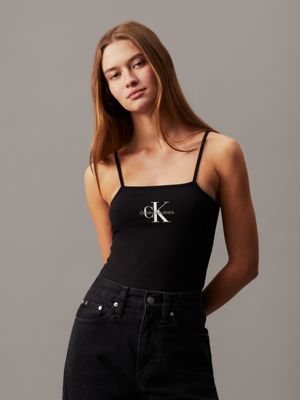 Cotton Stretch Monogram Bodysuit Calvin Klein®