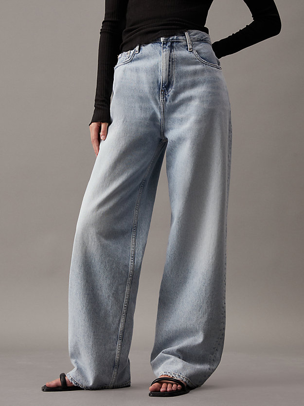 denim light high rise relaxed jeans für damen - calvin klein jeans