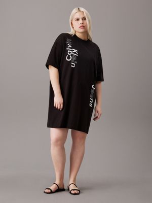 Plus Size Logo T shirt Dress Calvin Klein J20J223438BEH