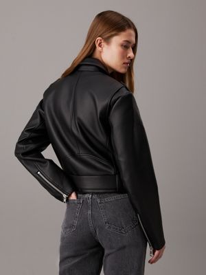 Leather biker jacket calvin klein best sale