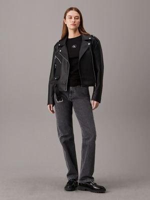 Faux Leather Biker Jacket Calvin Klein J20J223448BEH