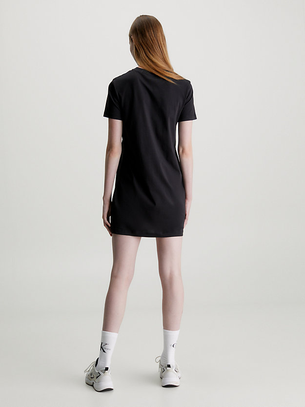 ck black monogram boyfriend t-shirt dress for women calvin klein jeans