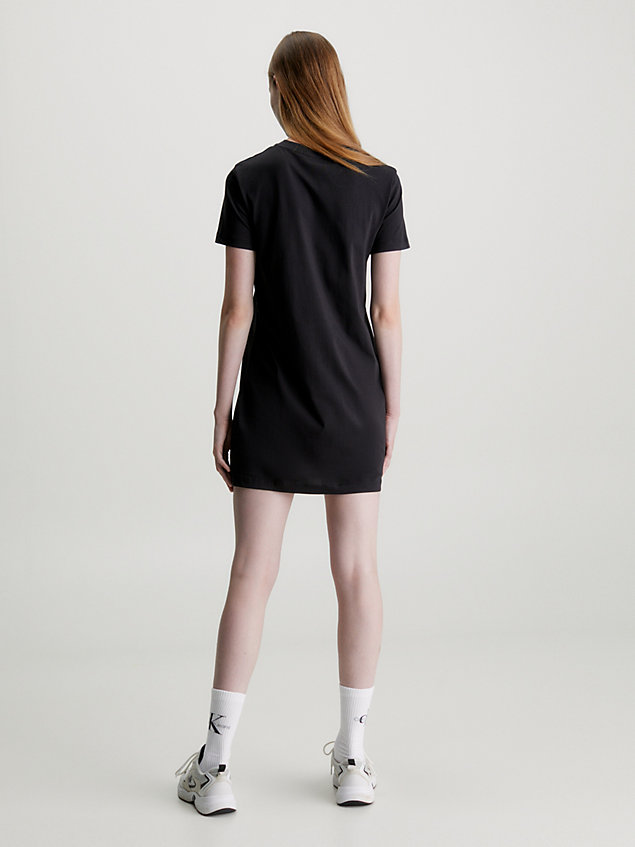 black monogram boyfriend t-shirt dress for women calvin klein jeans