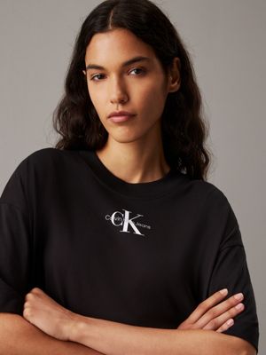 Calvin klein black t hotsell shirt dress