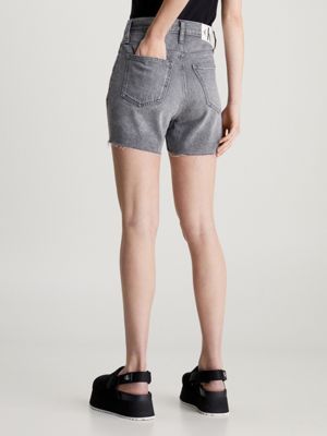 denim grey denim mom shorts for women calvin klein jeans