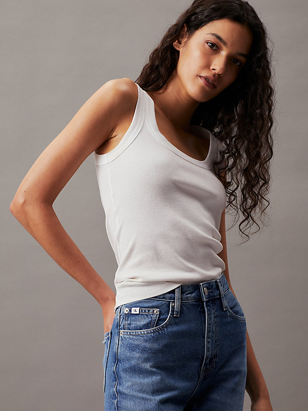 denim medium jeansy high rise straight dla kobiety - calvin klein jeans