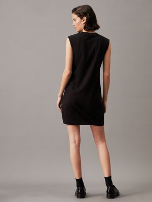 ck black relaxed sleeveless t-shirt dress for women calvin klein jeans