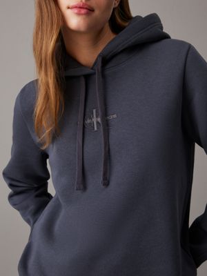 ebony fleece monogram hoodie for women calvin klein jeans