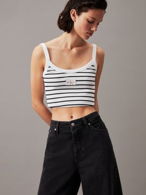 Black and white striped bralette online