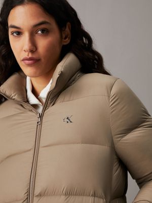 brindle short down puffer jacket for women calvin klein jeans