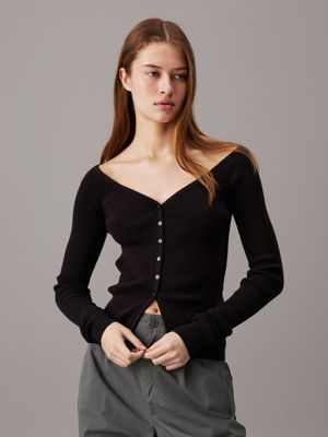 Black cotton cardigan women's hotsell