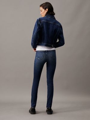 denim dark high rise skinny jeans for women calvin klein jeans