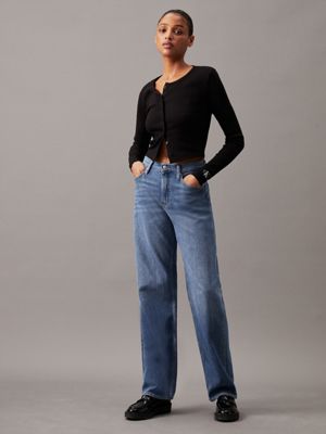 denim medium high rise relaxed jeans for women calvin klein jeans