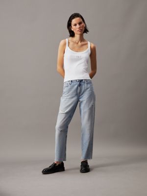 denim light mom jeans for women calvin klein jeans