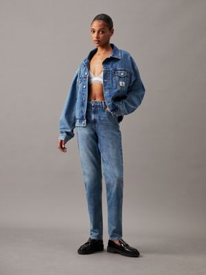 denim medium mom jeans for women calvin klein jeans