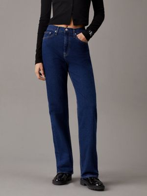 denim high rise straight jeans for women calvin klein jeans