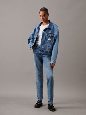 denim light boxy denim jacket for women calvin klein jeans