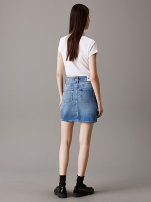 denim light denim utility mini skirt for women calvin klein jeans